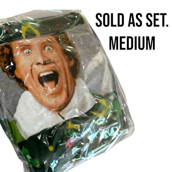 ELF Pajamas Medium Buddy The Elf •• Sold as Set - Picture 6 of 6
